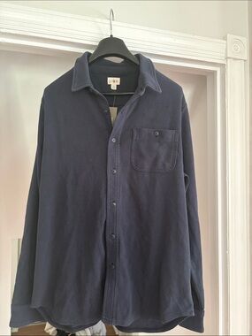NWT J. Crew Oarsman Long Sleeve Waffle Knit Button Down Shirt